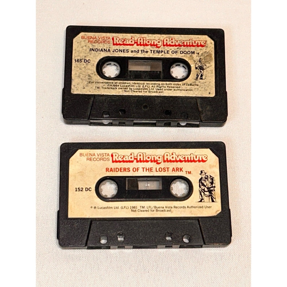 Buena Vista Records Indiana Jones Raiders of the Lost Ark & Temple of Doom Tapes